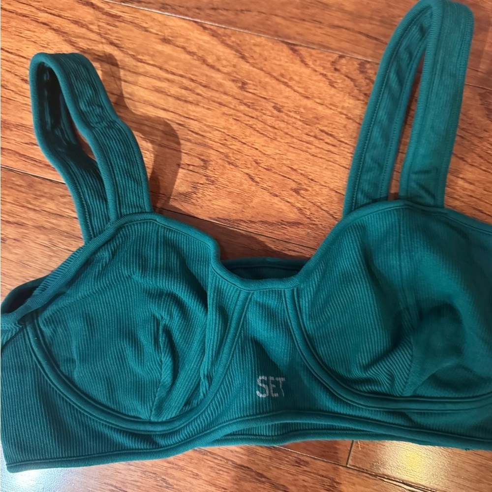 Set active Green Sports Bra and Leggings Set size XL - Picture 3 of 5